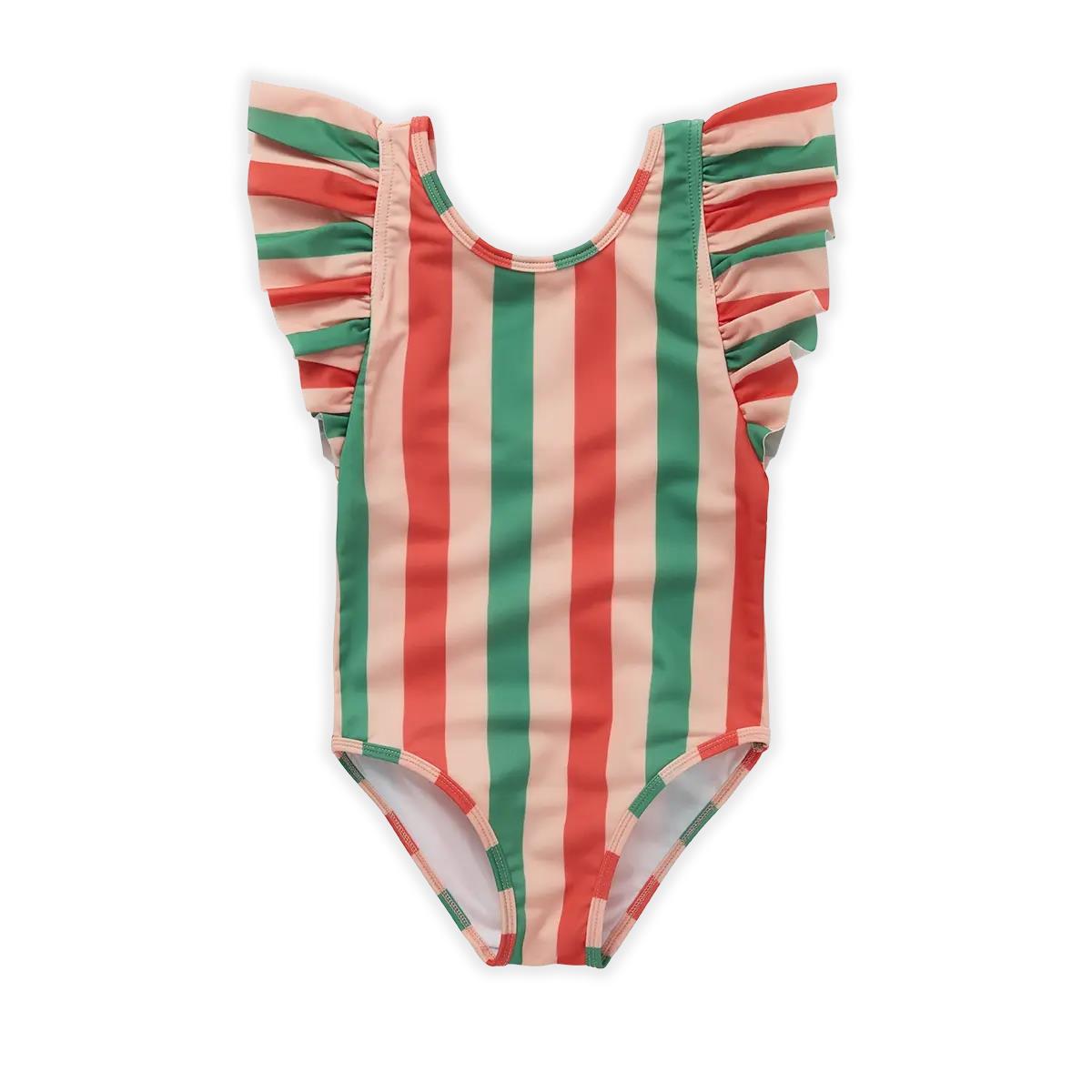 SPROET & SPROUT - Swimsuit ruffle stripe print